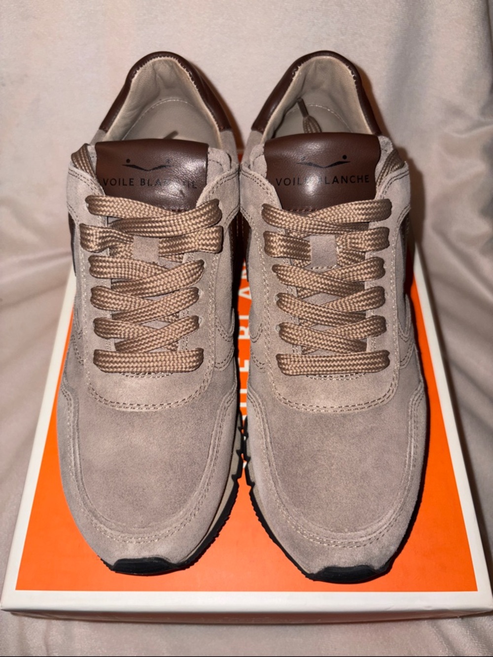 NWT VOILE BLANCHE JULIA Sneaker in Dove Dark Brown - Picture 10 of 16
